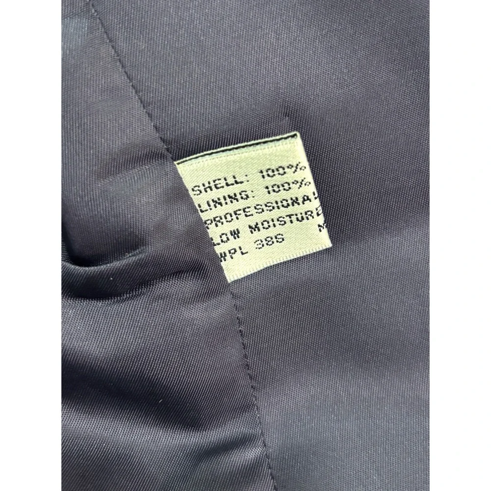 vtg NEW Haggar 42L Gray Blue‎ Houndstooth 100% Silk Blazer Jacket Sport Coat